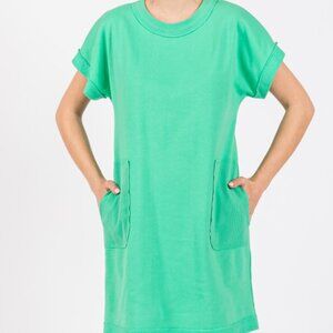 CES FEMME GREEN SHIRT DRESS